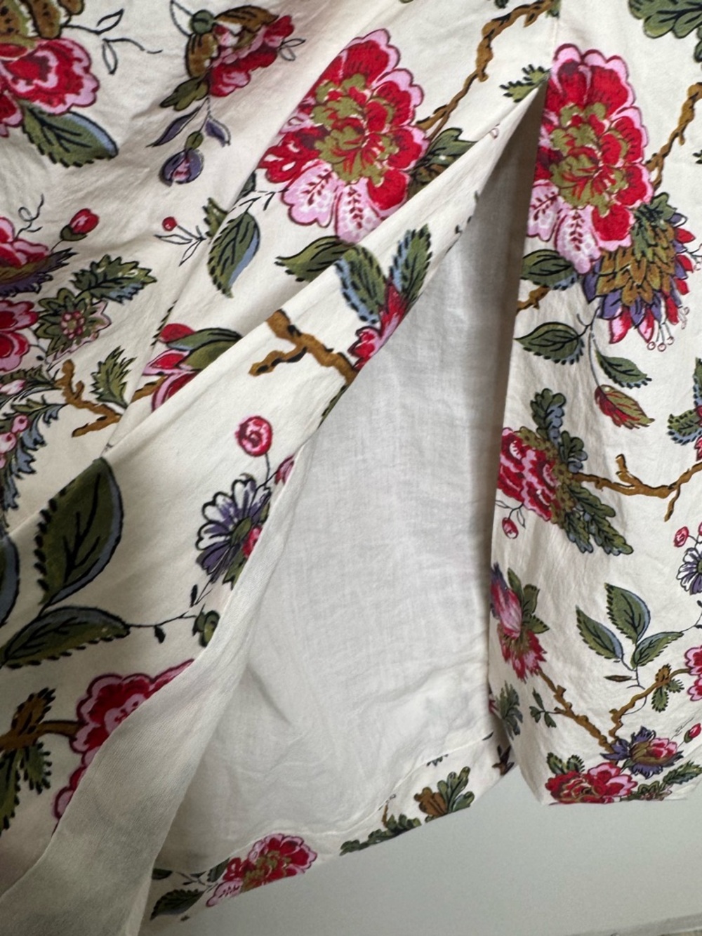 RHODE Tessa floral midi 100% organic cotton dress formal wedding evening - Picture 9 of 11